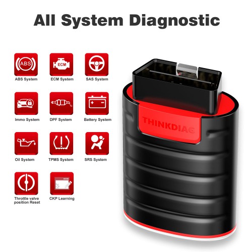 Thinkdiag Full System OBD2 Diagnostic Tool with All Car Brands License Activated 1 Year Free Update Online
