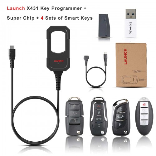2023 Launch X431 Key Programmer + Super Chip + 4 Sets of Smart Keys