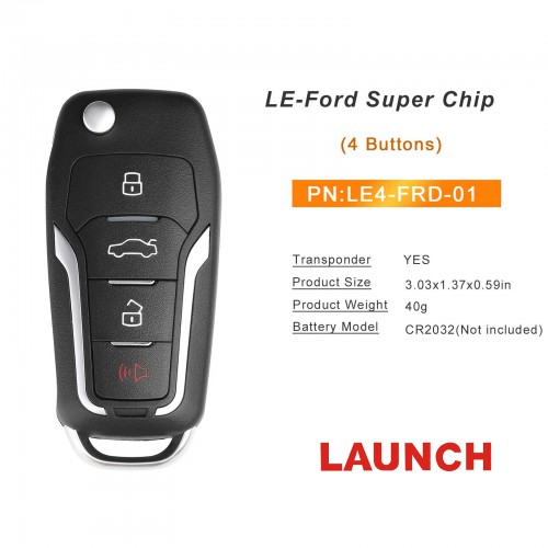 Launch LE-Ford Super Chip (Folding 4 Buttons) LE4-FRD-01 5 pezzi/Lot