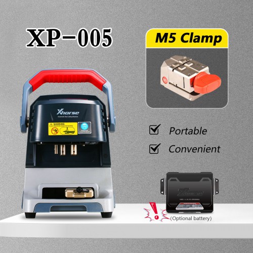 100% Originale XHORSE DOLPHIN XP-005 Key Cutting Machine XP0502EN with M5 Clamp Perfectly Replace M1&M2 Clamps
