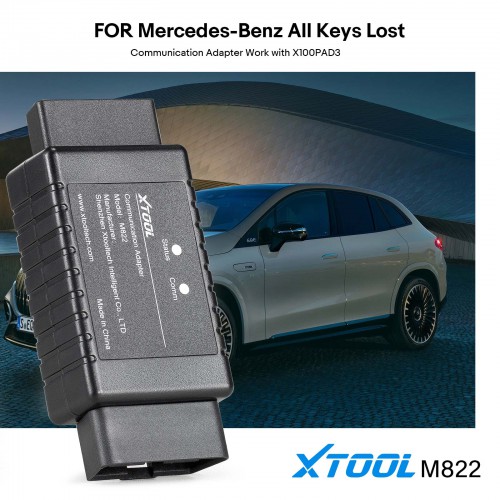 XTOOL M822 Adattatore per Mercedes-Benz Tutte le Chiavi Perse Necessità di Lavorare con KC501/X100 Pad3 Programmatore Chiave