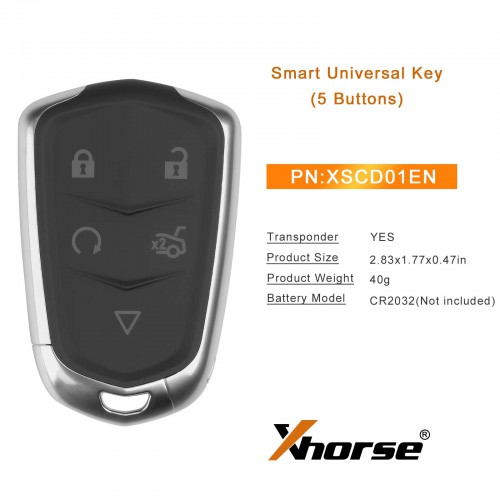 XHORSE XSCD01EN XM38 Series Universal Smart Key 5 Pezzi/Lot