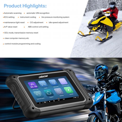 2024 OBDSTAR MOTOSTAR Intelligent Motorcycle /Snow Mobile/ATV/UTV Diagnostic Equipment