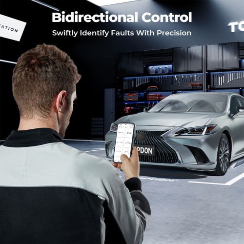 2024 TOPDON TopScan Pro Mid-level Diagnostic Tool 13 Reset Functions I/M Readiness, Injector Coding, Tire Pressure Reset, Sunroof Initialization