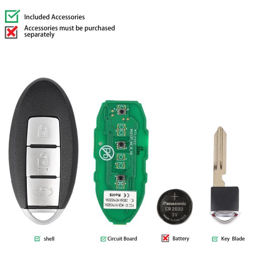 AUTEL IKEYNS003AL Nissan, 3 Buttons Smart Universal Key