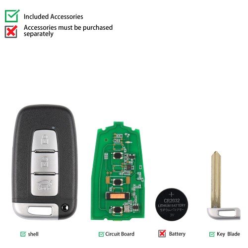 AUTEL IKEYHY003AL Hyundai, 3 Buttons Smart Universal Key