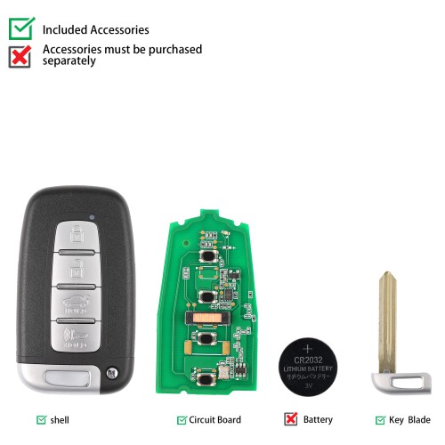 AUTEL IKEYHY004AL Hyundai, 4 Buttons Smart Universal Key 5pcs/lot