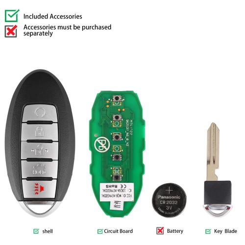 AUTEL IKEYNS005AL Nissan, 5 Buttons Smart Universal Key 5pcs/Lot