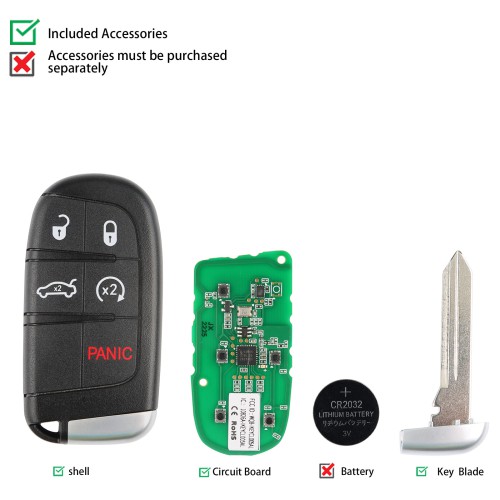 AUTEL IKEYCL005AL Chrysler 5 Buttons Smart Universal Key