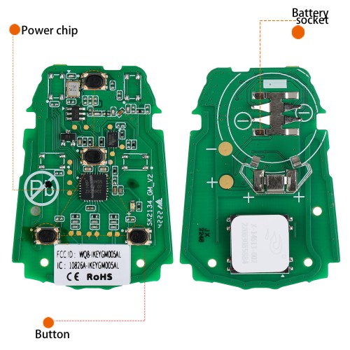 AUTEL IKEYGM004AL GM-Cadillac, 4 Buttons Smart Universal Key 5pcs/Lot