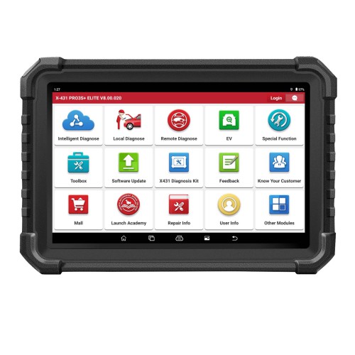 Luanch X431 PRO3S+ Elite SmartLink Strumento di Scansione Bidirezionale con J2534, Mappa Topologica, oltre 60 servizi, codifica online FCA