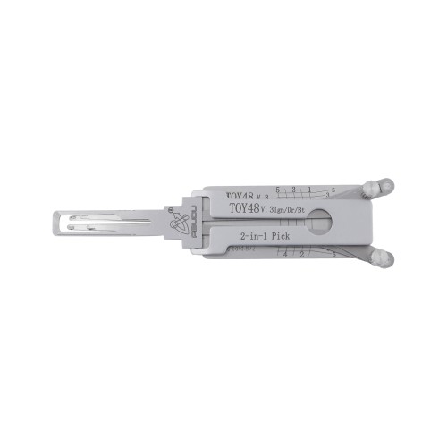 Abton ABUDU TOY48 Ignition and Universal Door Lock Internal Mill 4-Track Pick and Decode 2-in-1 Tool, Tooth Depth (5-cut) IC CARD:872