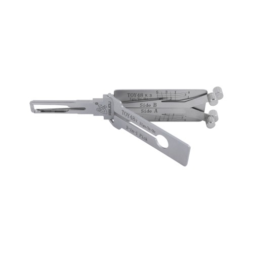 Abton ABUDU TOY48 Ignition and Universal Door Lock Internal Mill 4-Track Pick and Decode 2-in-1 Tool, Tooth Depth (5-cut) IC CARD:872