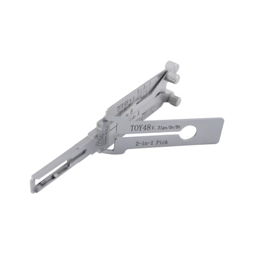 Abton ABUDU TOY48 Ignition and Universal Door Lock Internal Mill 4-Track Pick and Decode 2-in-1 Tool, Tooth Depth (5-cut) IC CARD:872