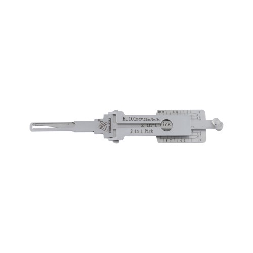 Abdon ABUDU HU101 Ignition Universal Door Lock Side-Milled Dual Track Pick and Decoder Tool, 10-Cut Depth