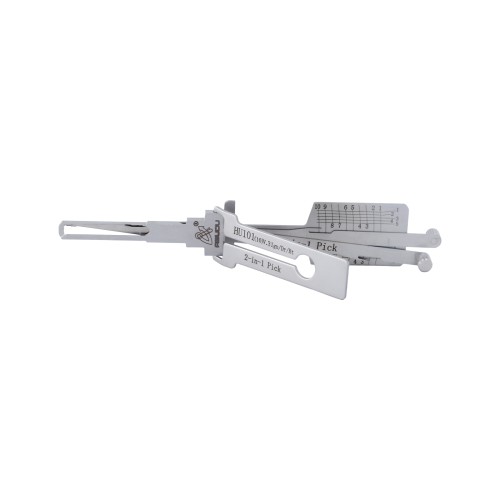 Abdon ABUDU HU101 Ignition Universal Door Lock Side-Milled Dual Track Pick and Decoder Tool, 10-Cut Depth