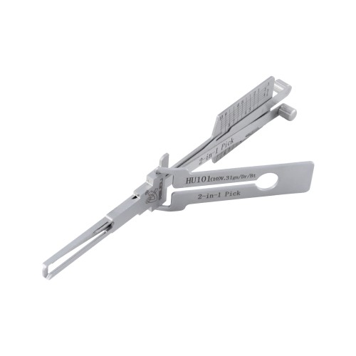 Abdon ABUDU HU101 Ignition Universal Door Lock Side-Milled Dual Track Pick and Decoder Tool, 10-Cut Depth