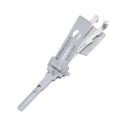 Abdon ABUDU HU101 Ignition Universal Door Lock Side-Milled Dual Track Pick and Decoder Tool, 10-Cut Depth