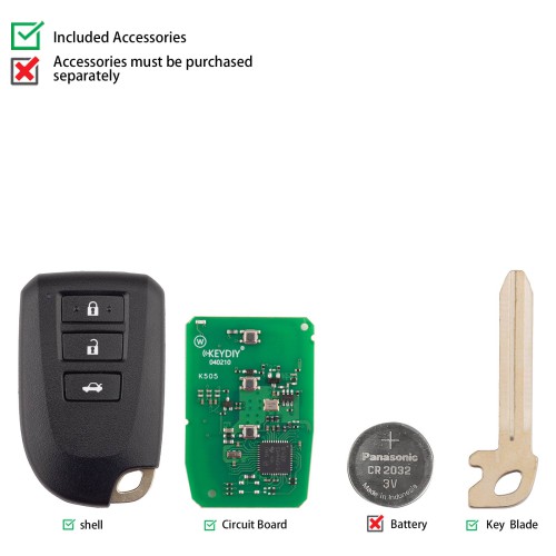 KEYDIY KD TB62-3 Universal Smart Remote Key 3 Buttons 5pcs/Lot