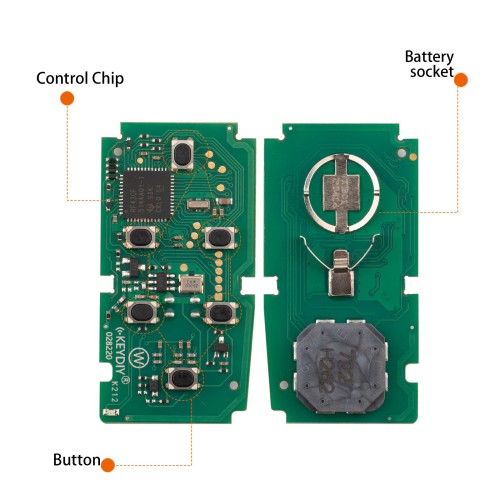 KEYDIY KD TB01-6  for Toyota for Lexus Universal Smart Remote Key 6 Buttons With 8A Transponder 5pcs/Lot