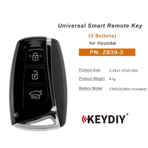 KEYDIY KD ZB39-3 Universal Smart Remote Key 3 Buttons for Hyundai Type 5pcs/Lot