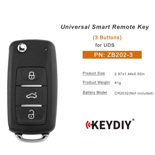 KEYDIY KD ZB202-3 Universal Smart Remote Key 3 Buttons for UDS Type 5pcs/Lot