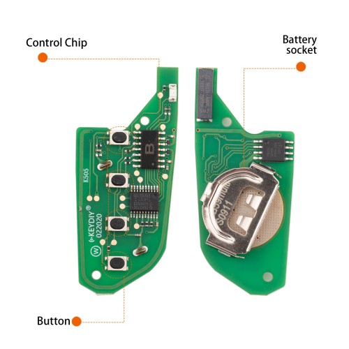KEYDIY KD NB59-4 Universal Flip Remote Key 4 Buttons 5pcs/Lot
