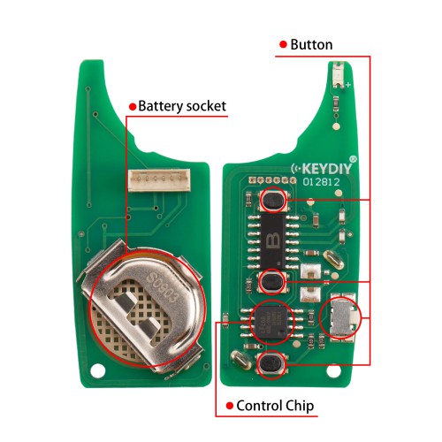KEYDIY KD B08-4 Universal Flip Remote 3+1 Buttons for Volkswagen Type