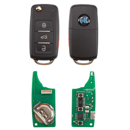 KEYDIY KD B08-4 Universal Flip Remote 3+1 Buttons for Volkswagen Type