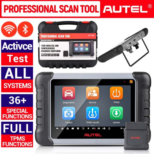 AUTEL MaxiCOM MK808Z-TS Car Scanner Bidirectional Tool with 36+ Service, All Systems Diagnoses, Top TPMS Relearn Programming Scanner, Bluetooth