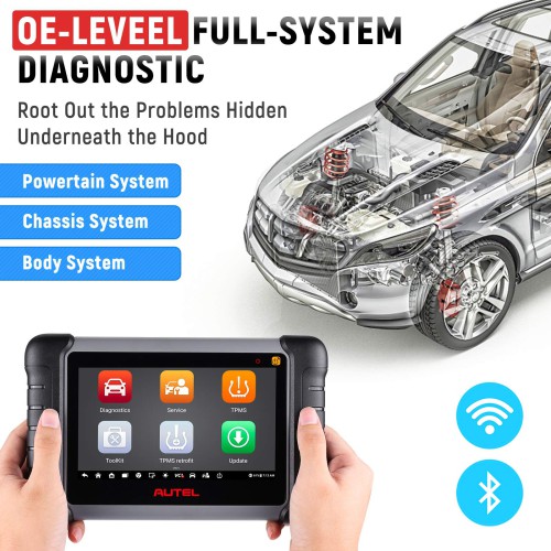 AUTEL MaxiCOM MK808Z-TS Car Scanner Bidirectional Tool with 36+ Service, All Systems Diagnoses, Top TPMS Relearn Programming Scanner, Bluetooth