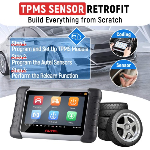AUTEL MaxiCOM MK808Z-TS Car Scanner Bidirectional Tool with 36+ Service, All Systems Diagnoses, Top TPMS Relearn Programming Scanner, Bluetooth
