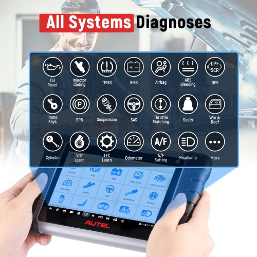 AUTEL MaxiCOM MK808Z-TS Car Scanner Bidirectional Tool with 36+ Service, All Systems Diagnoses, Top TPMS Relearn Programming Scanner, Bluetooth