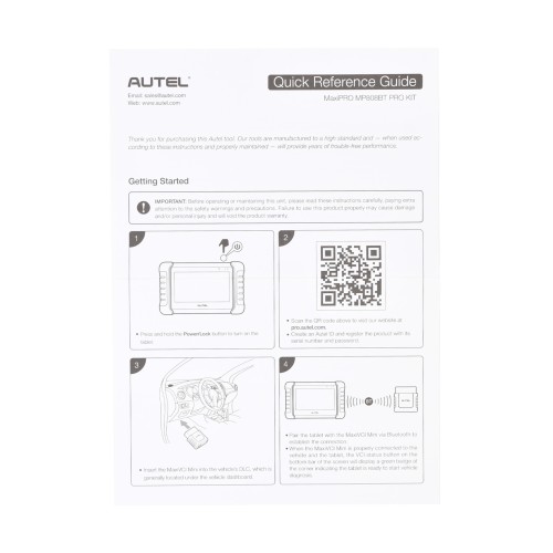 Autel Scanner MaxiPRO MP808BT Pro Kit -OBD2 Diagnostic Scan Tool, Active Test ECU Coding for Unlock Hidden, Bi-Directional Control