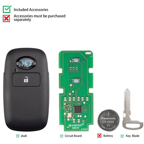 KEYDIY KD ZB63-2 Universal Smart Remote Key 2 Buttons 5pezzi/Lot