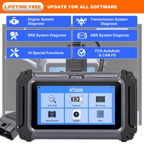 XTOOL D5S Vehicle Scanner with 16 Maintenance Services Supports Oil Light Reset, EPB, SAS,BMS Reset, Throttle, TPMS Reset, ABS,