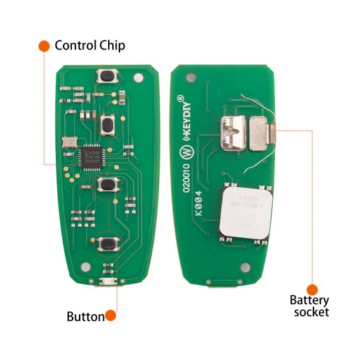 KEYDIY KD ZB08-4 Universal Smart Remote Key 3+1 Buttons for Audi Type 5pcs/Lot