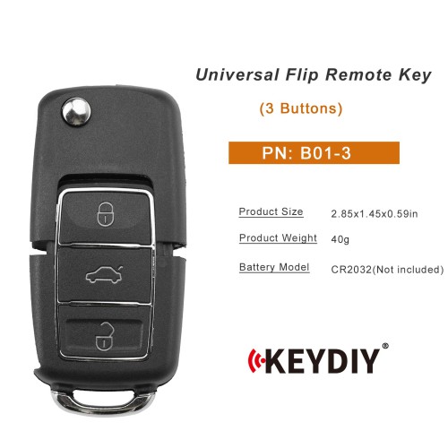 KEYDIY KD B01-3 Luxury Universal Flip Remote Key 3 Buttons 5pcs/Lot