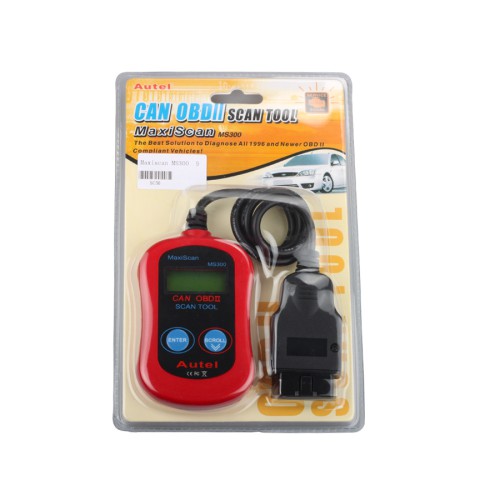 Autel MS300 Universal OBD2 Scanner Car Code Reader, Turn Off Check Engine Light, Read & Erase Fault Codes, Check Emission Monitor Status CAN Vehicles