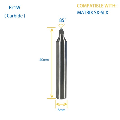 GODIAG F21W 85° Dimple Cutter φ3.2x5xD6x85°x40x1T-P-0.8 For SILCA MATRIX PRO, MATRIX EVO, MATRIX SLX, MATRIX SX, MATRIX S