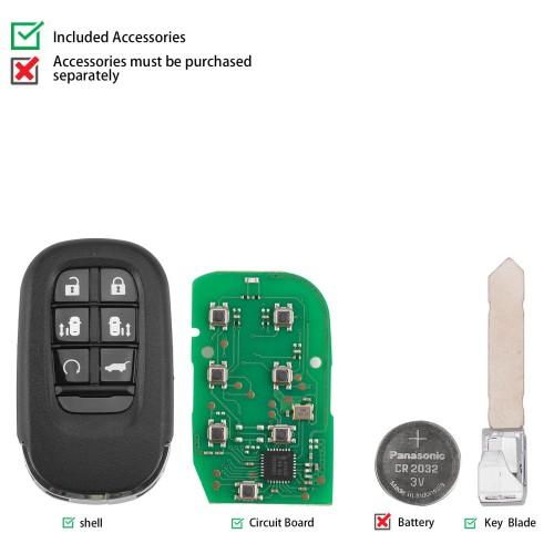 KEYDIY KD ZB46-6 Universal Smart Remote Key 6 Buttons for Honda Type 5pcs/lot
