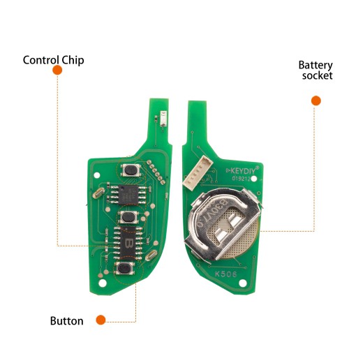 KEYDIY KD B30-3 Universal Flip Remote Key 3 Buttons for Cadillac Type 5pcs/Lot