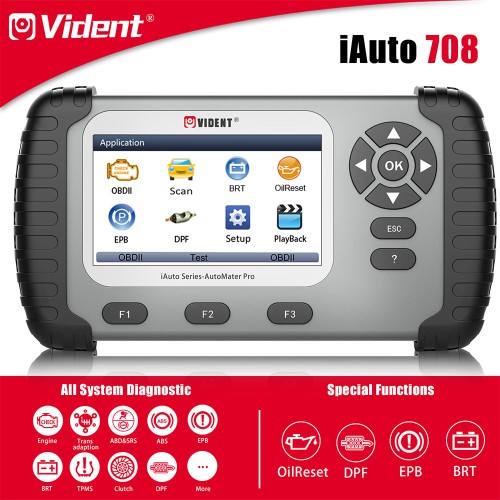 VIDENT iAuto708 Sistema Completo Tutte Le Marche Scan Tool OBDII Scanner OBDII Strumento Diagnostico