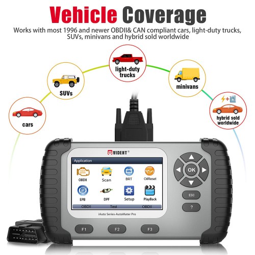 VIDENT iAuto708 Sistema Completo Tutte Le Marche Scan Tool OBDII Scanner OBDII Strumento Diagnostico