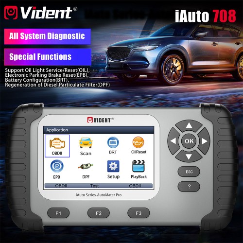 VIDENT iAuto708 Sistema Completo Tutte Le Marche Scan Tool OBDII Scanner OBDII Strumento Diagnostico