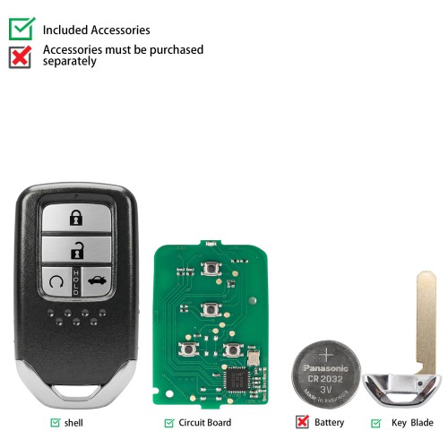 KEYDIY KD ZB10-4 Universal Smart Remote Key (Start) 4 Buttons for Honda Type 5pcs/Lot