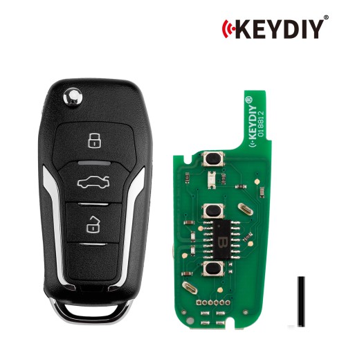 KEYDIY KD B12-3 Universal Flip Remote Key 3 Buttons for Ford Type
