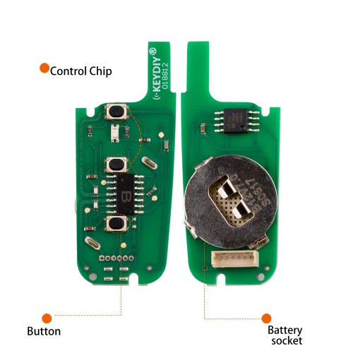 KEYDIY KD B12-3 Universal Flip Remote Key 3 Buttons for Ford Type