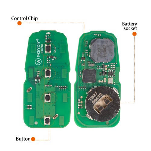 KEYDIY KD TB27-4 Universal Smart Remote Key 4 Buttons for Chrysler Type