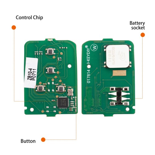 KEYDIY KD ZB10-4 Universal Smart Remote Key 3+1 Buttons (Slide Door) for Honda Type 5pcs/Lot